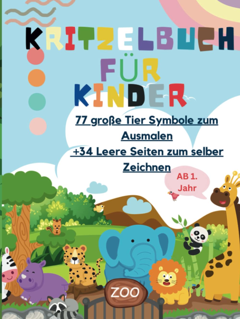 Livre de coloriage bébé 1 an premier cahier gribouillage éveil créatif et motricité fine