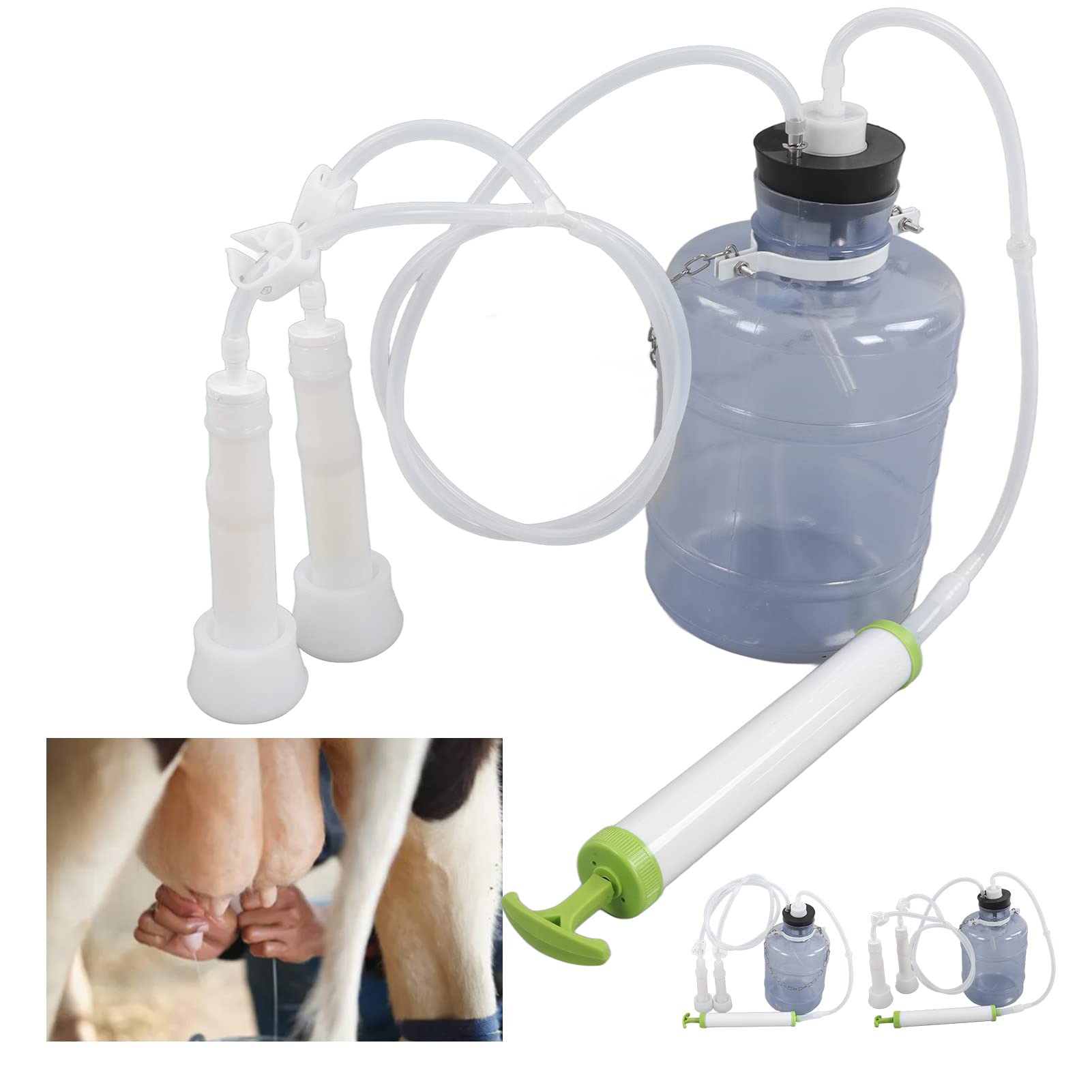 Dbtxwd 2L Machine À Traire Électrique Vache Mouton Tire-Lait Portable Machine À Traire Chèvre Mouton Trayeur Bétail Vache Kit De Traite,for Cow