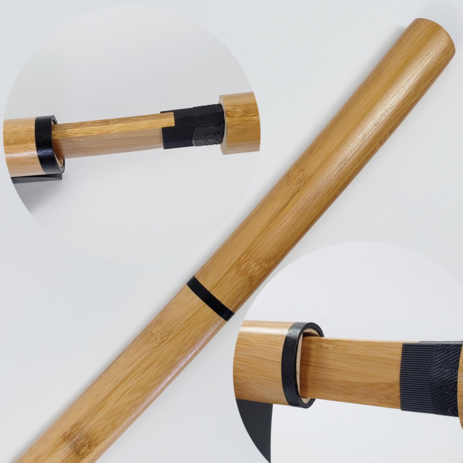 Katana de Madera Natural de 101 cm,Bokken de Entrenamiento de Kendo,Espada de Entrenamiento de Madera Hecha a Mano, exhibiciones,Entrenamiento,decoración y Cosplay.
