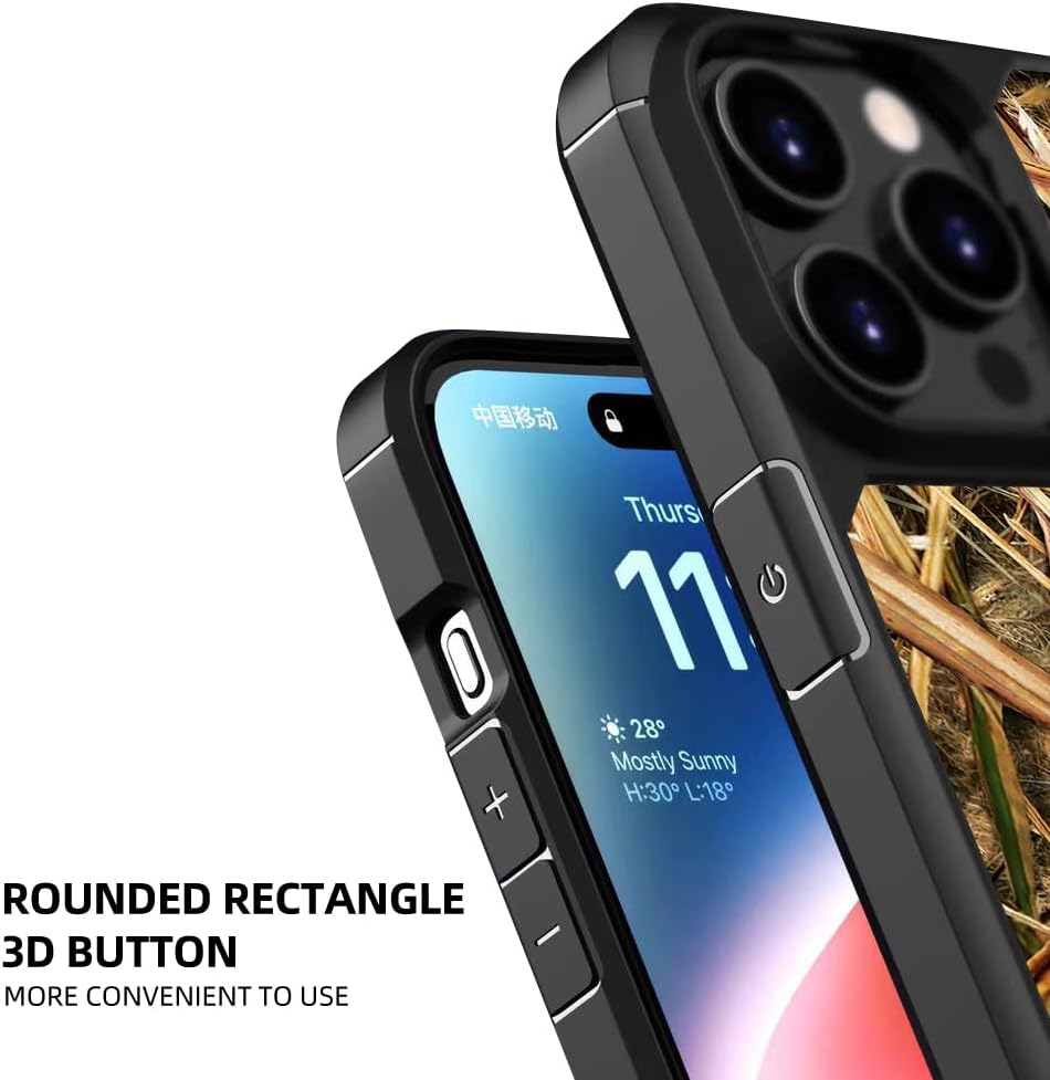 Compatible with iPhone 16 Case,Camo Leaves Case for iPhone 16 Design for Men Boys [Anti-Scratch] Non-Slip+Shockproof Rugged TPU Protective Case - Image 2