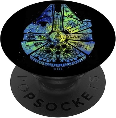 Star Wars Millennium Falcon Tie Dye Galaxy Fill PopSockets PopGrip agarre intercambiable para teléfonos y tabletas