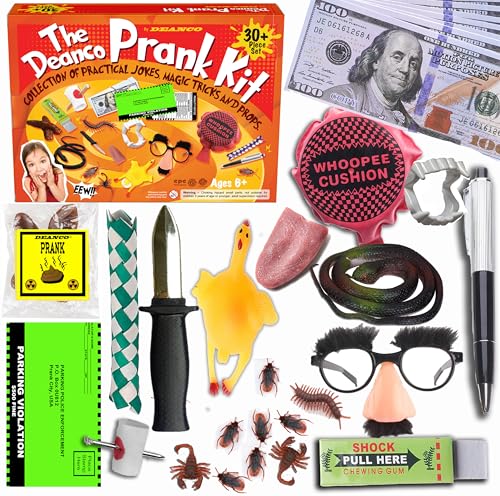 Deanco PP001 Prank Kit-Joke Box-Ultimate Gift Set-Practical Jokes-Party Favors -30 Pcs thumb #1