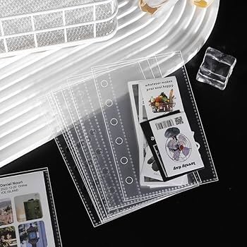 Amazon.co.jp: a6シール台紙 10枚セット ミニ6穴 透明 シール帳