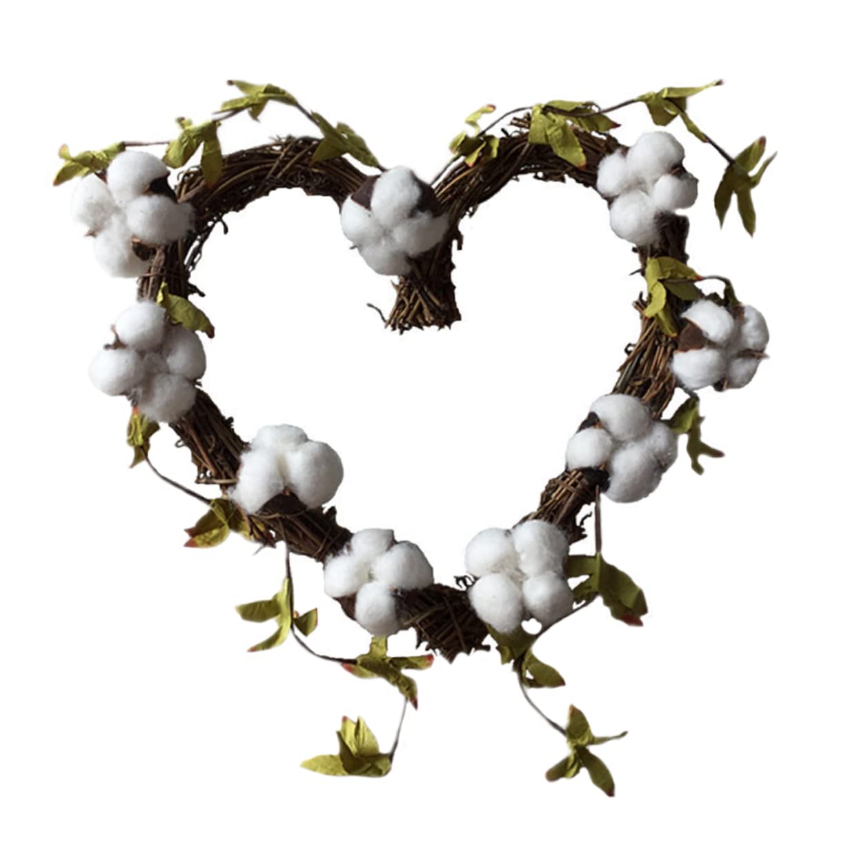 OUNONA Guirnalda de Algodón Artificial en Forma de Corazón para Colgar la Pared, Decoración para Fiestas y Salas de Estar
