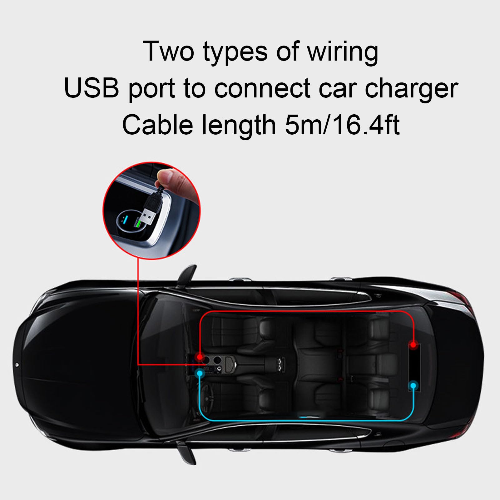Écran de Voiture LED Flexible, écran de Voiture LED App Control avec Texte personnalisé, Panneau Publicitaire Programmable, alimenté par USB, Matrice de Points 16 X 64 (Points)
