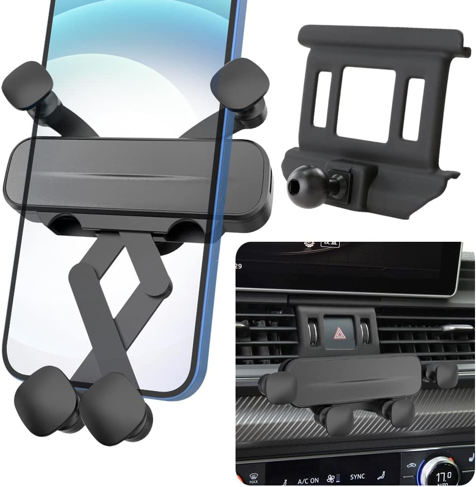 Car Phone Holder Mount for 2017-2025 Audi Q5, 2018 2019 2020 2021 2022 2023 2024 2025 SQ5 Sportback Auto Accessories Interior Decoration Mobile Cell Smartphone Bracket