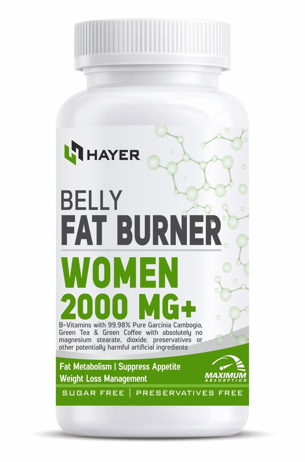 HAYER Fat Burners for Women with (99% Fat Burners) Green Tea Apple Cider Vinegar L Carnitine Garcinia Cambogia Supplements help Weight Loss Belly Fat Burner Products -60 Keto Tablet