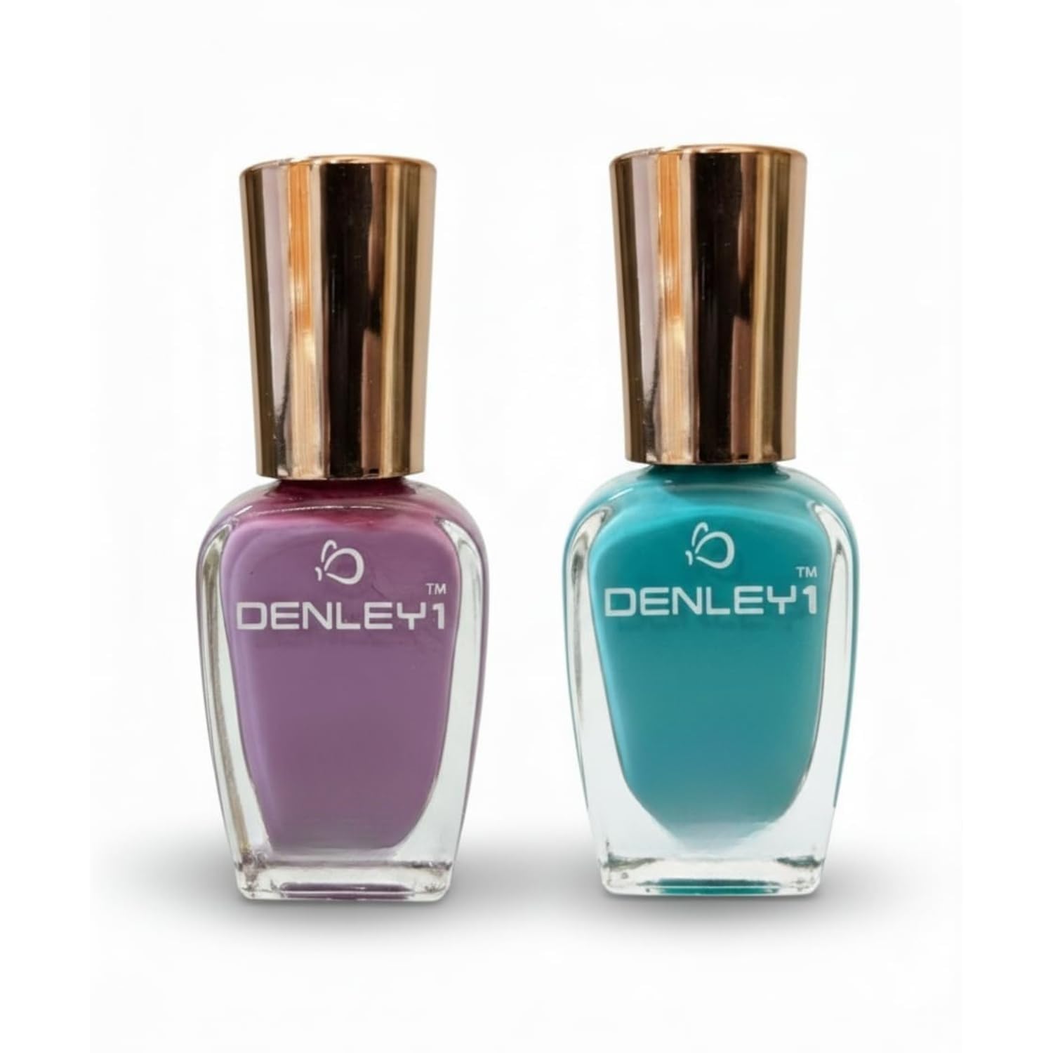 DENLEY1 Nail Enamel Combo Pack of 2 (Teal & Lilac Purple), 12ml Each, Long-Lasting Glossy Finish Nail Polish, Smooth Application, Quick Dry, Vibrant Colors for Women-image-14