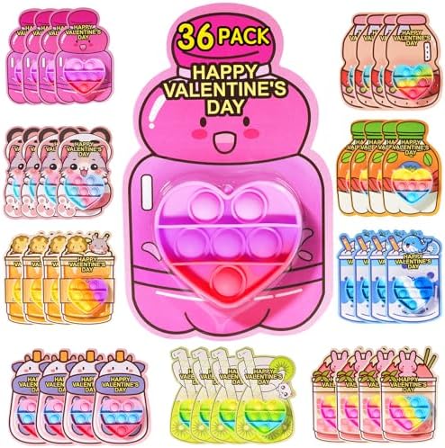 Amazon.com: KPHNGB 36 Pack Valentines Day Classroom Gifts for Kids ...
