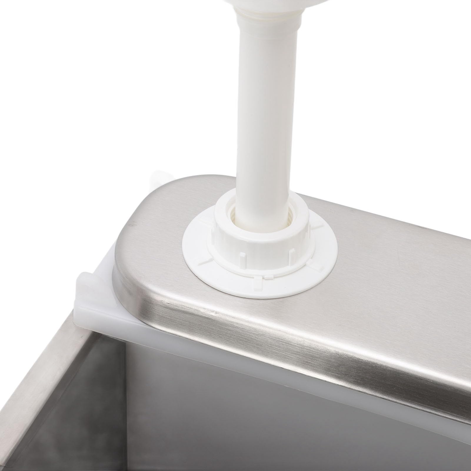 Dispensador de , estación de bombeo de especias de plástico y acero inoxidable para la cocina doméstica (bomba doble de 1 litro)