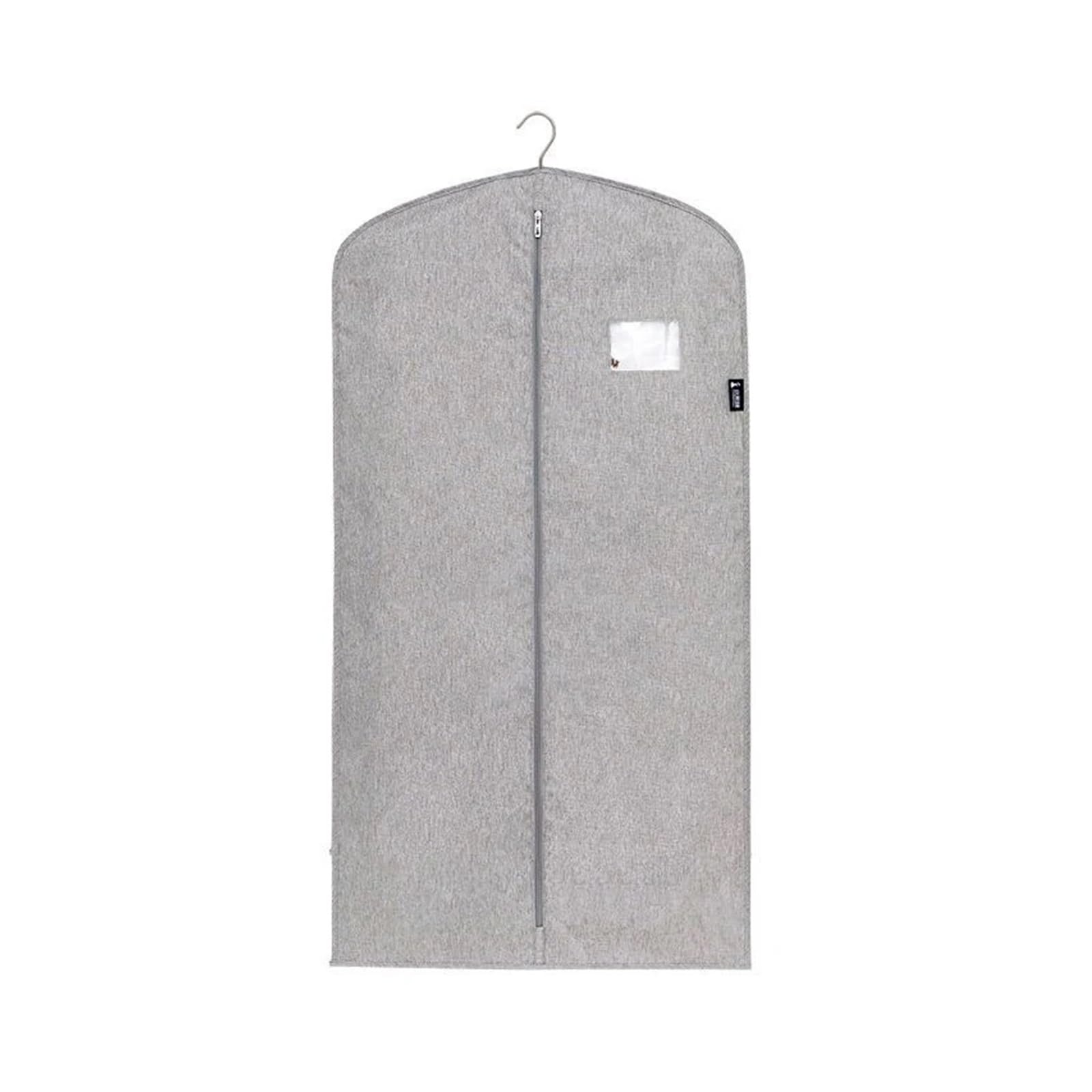 3PCS Kleidung Staub Abdeckung Hängen Organizer Kleiderschrank Bekleidungs ​​Kleid Mantel Taschen Mit Zipper Anzug Fall Staubdicht Kleidung Abdeckung Oxford Für Kleider Jacken Hemden Abendkleider(Gray