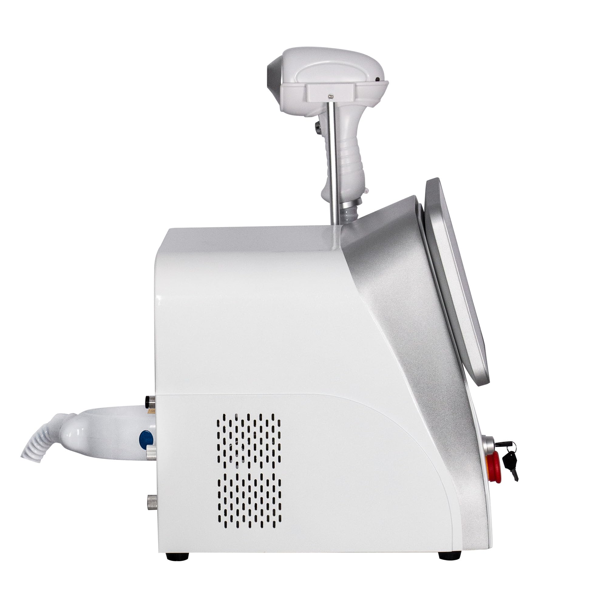 10 Bars, Depilatore Laser a Diodi Indolore, Tecnologia di Raffreddamento Integrata, 3 Lunghezze d'Onda (808nm/755nm/1064nm), Per Viso e Corpo, Bianco