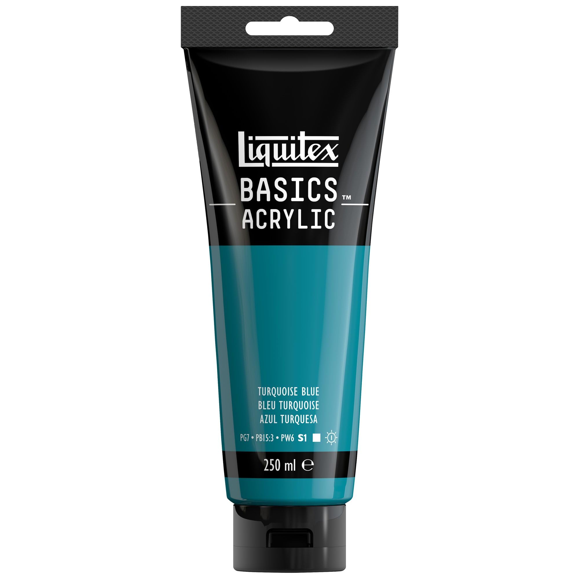 LIQUITEX Basics Acrylic Paint, Turquoise Blue, 250 ml Tube