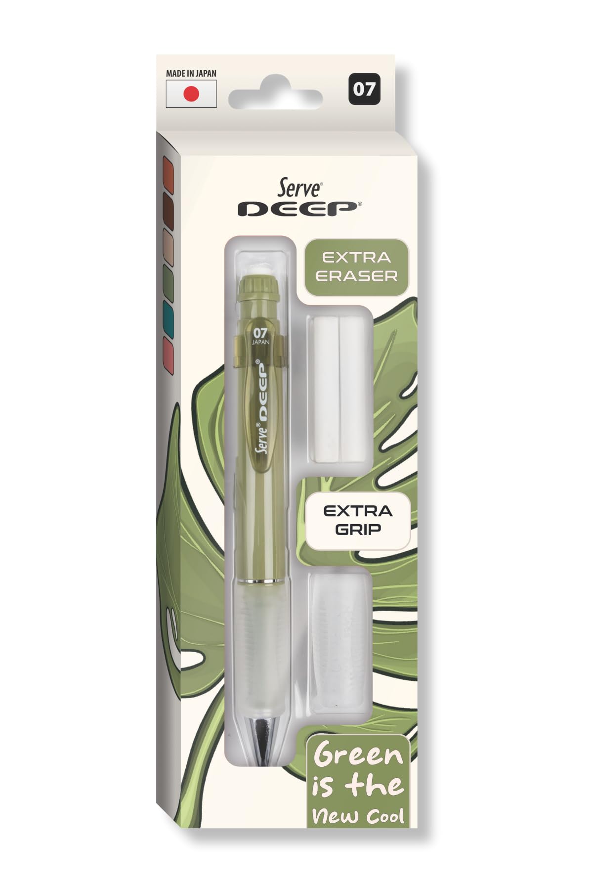 SERVE DEEP KLM & GRIP & SILGI YEDEKLI SET 07MM YAPRAK YESILI