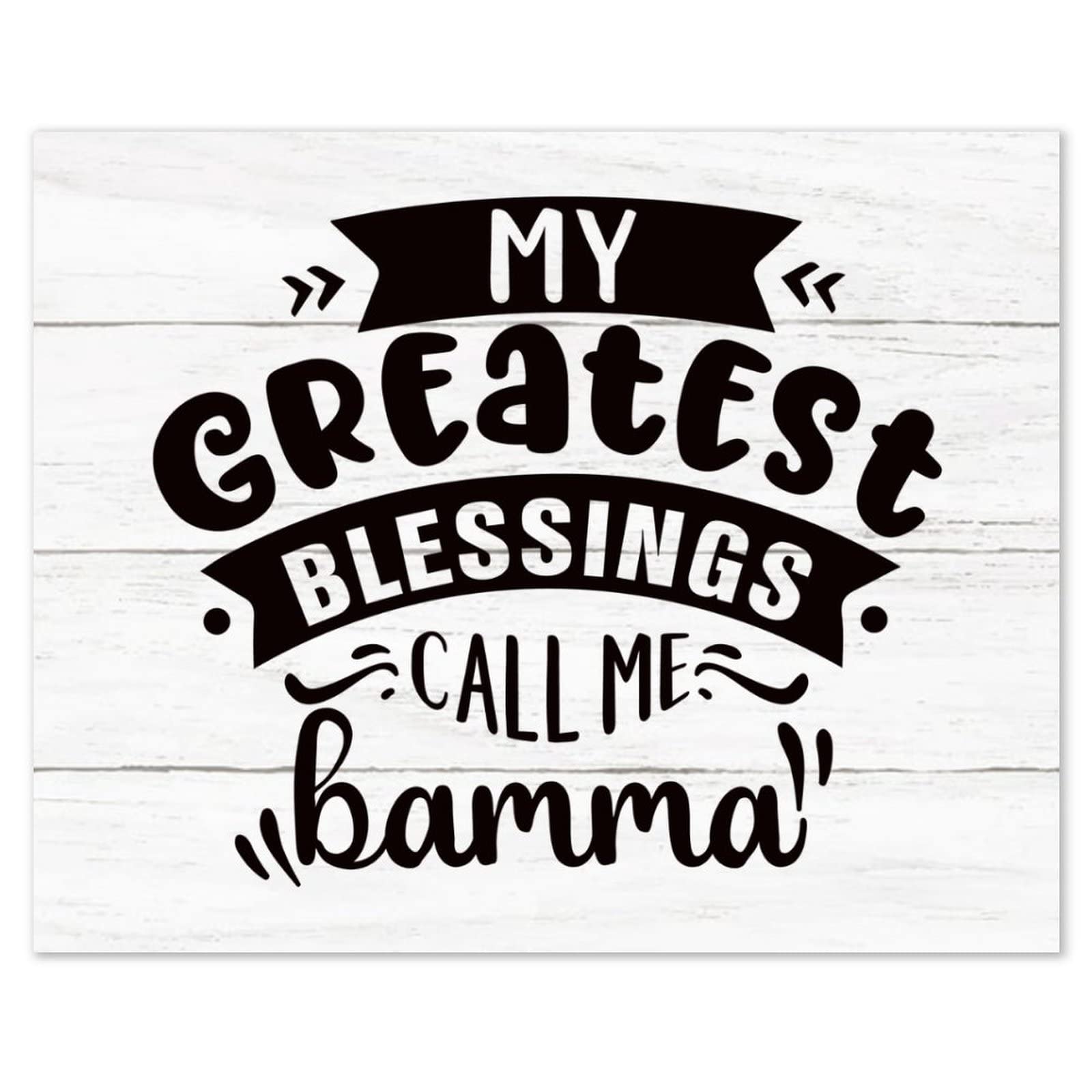 Plaque en bois My Greatest Blessings pour habiller un mur vide de bureau