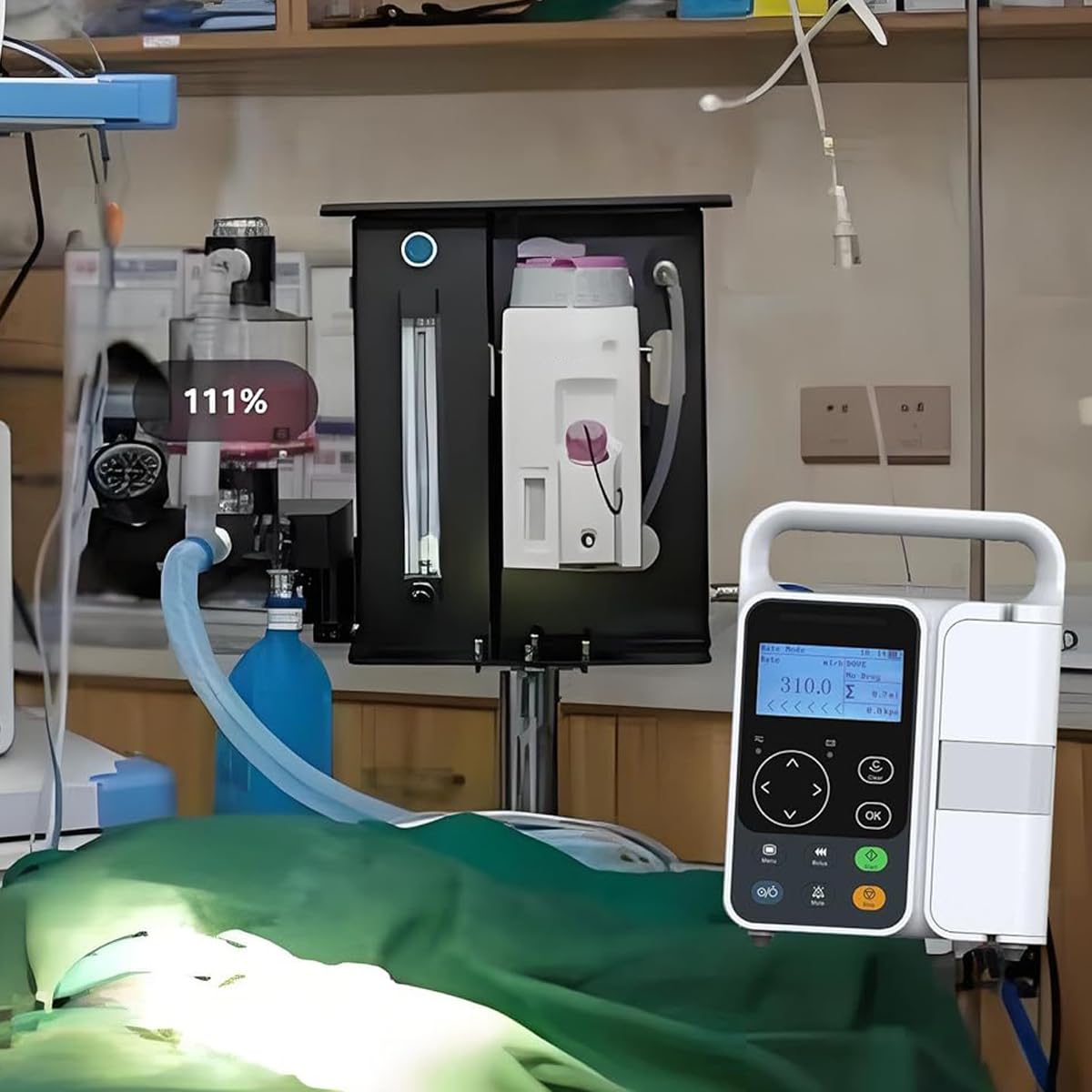 Weterynaryjna pompa infuzyjna, regulowana pompa objętościowa IV, precyzyjna kontrola przepływu, alarm nieprawidłowych warunków, ekran LCD 3 cale dla zwierząt