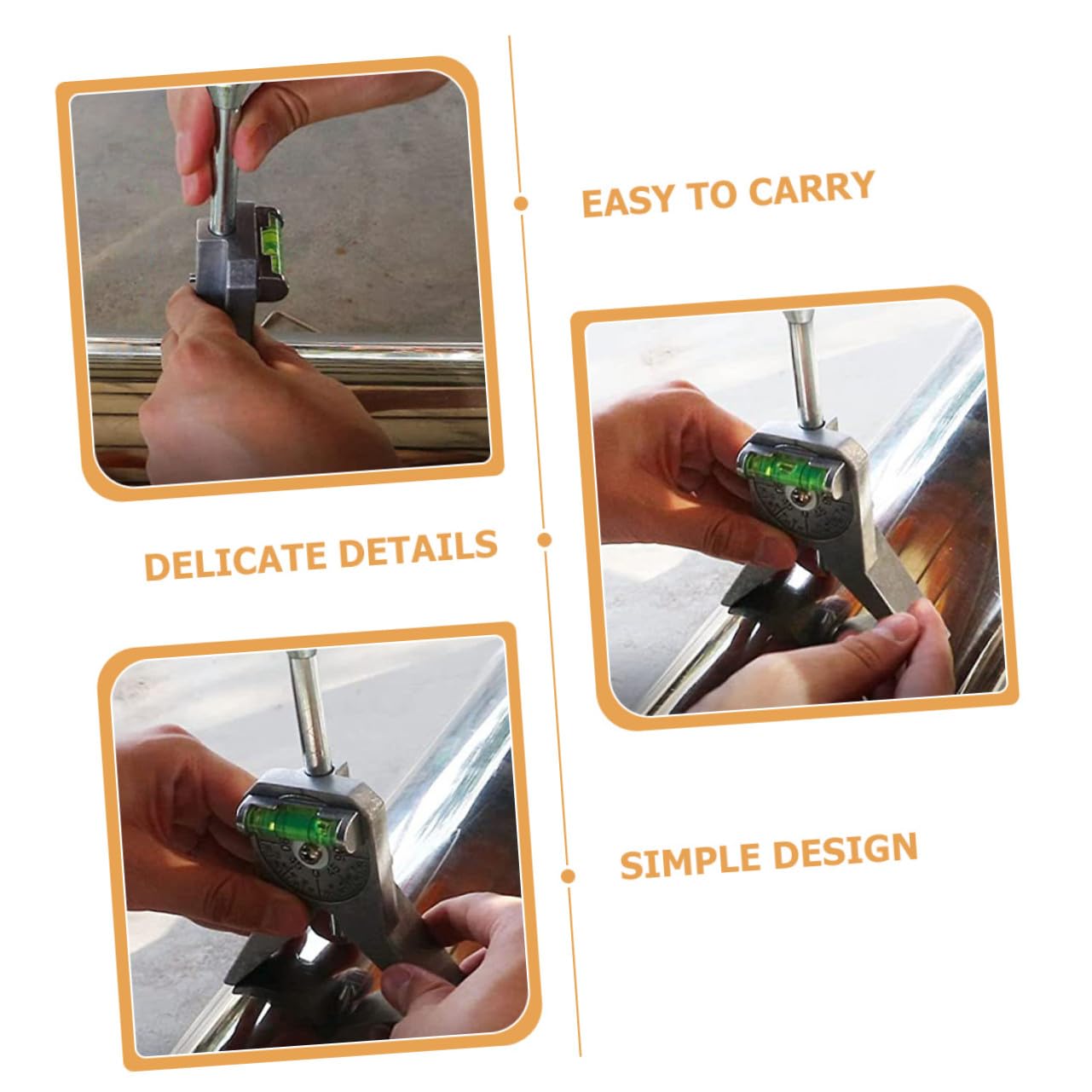 Strumento Carbonio per Tubo e Trovare del Centro Acciaio al Argento Design Versatile Leggero, Marcatore Centrale per Lavori di Costruzione