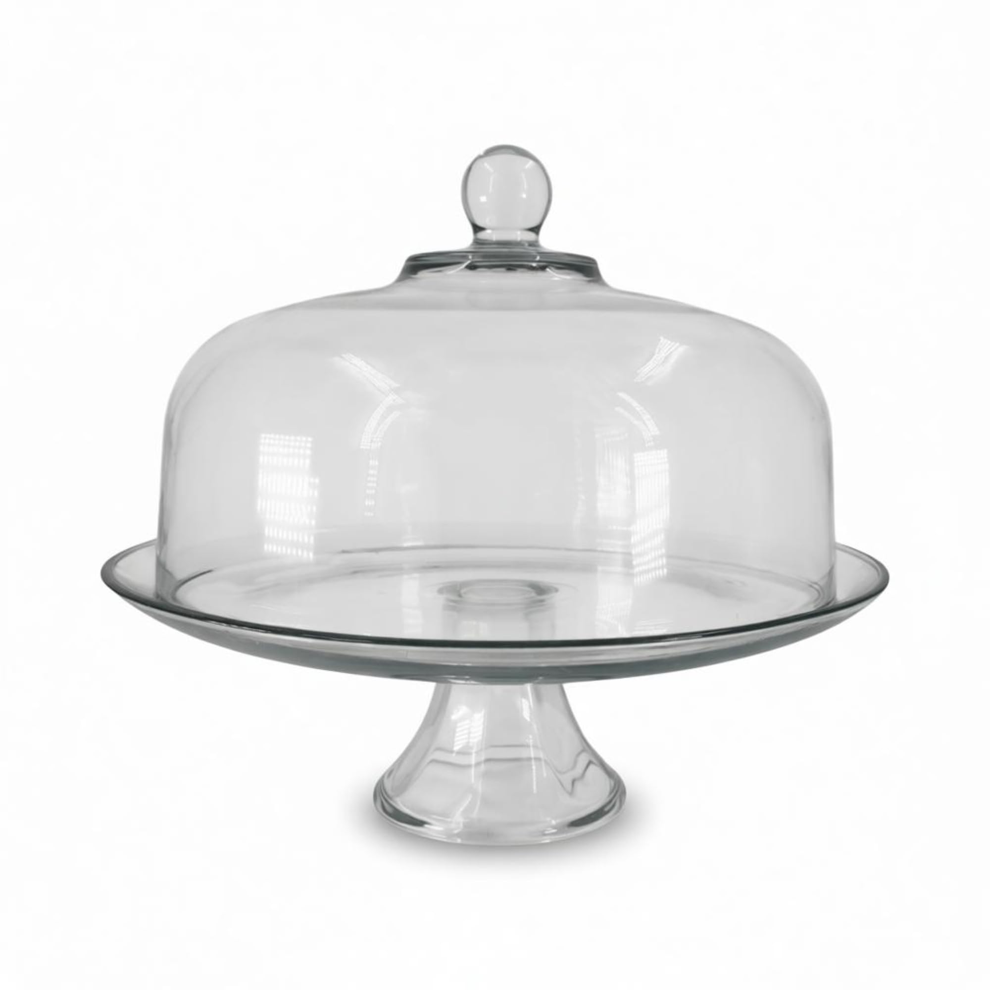 Chabrias Ltd Cake Stand & Cover Premium 30Cm Heavy-Duty Glass Cake Dome 30Cm/12 Inch - Hand-Crafted Heavy-Duty Glass Cake Stand Cloche Cover – Made In Usa – Cake Stand Lid For Cakes, Pastries (1, )