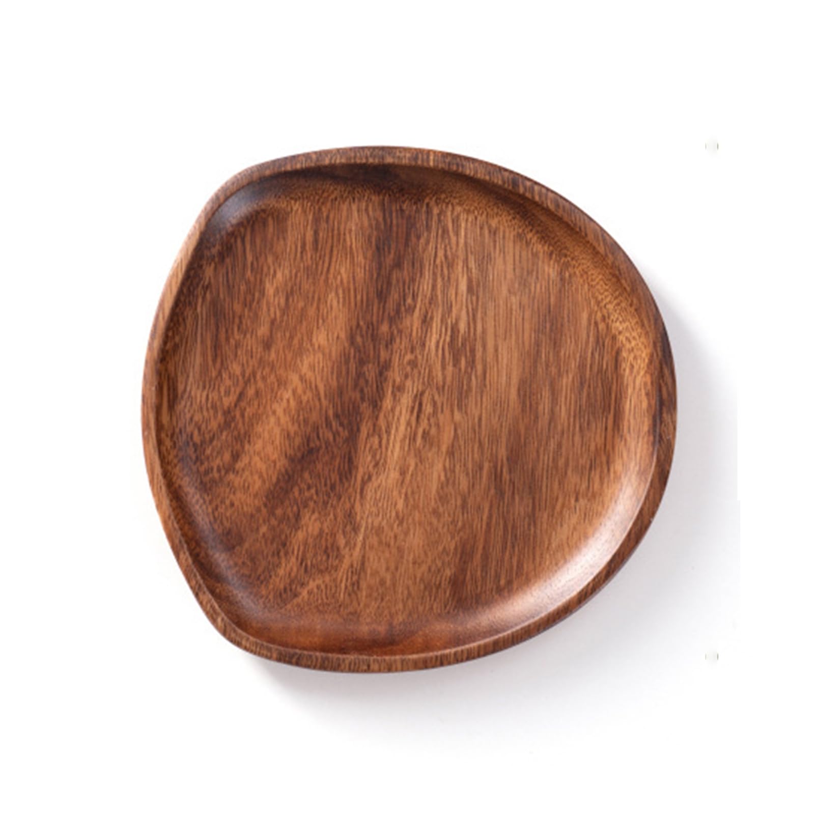 Quoravel Wooden Fruit Serving Board, Smooth Surface Snack Tray for Cheese & Charcuterie, Easy to Clean Acacia Wood Platter for Party, Kitchen Counter, Home Decor C