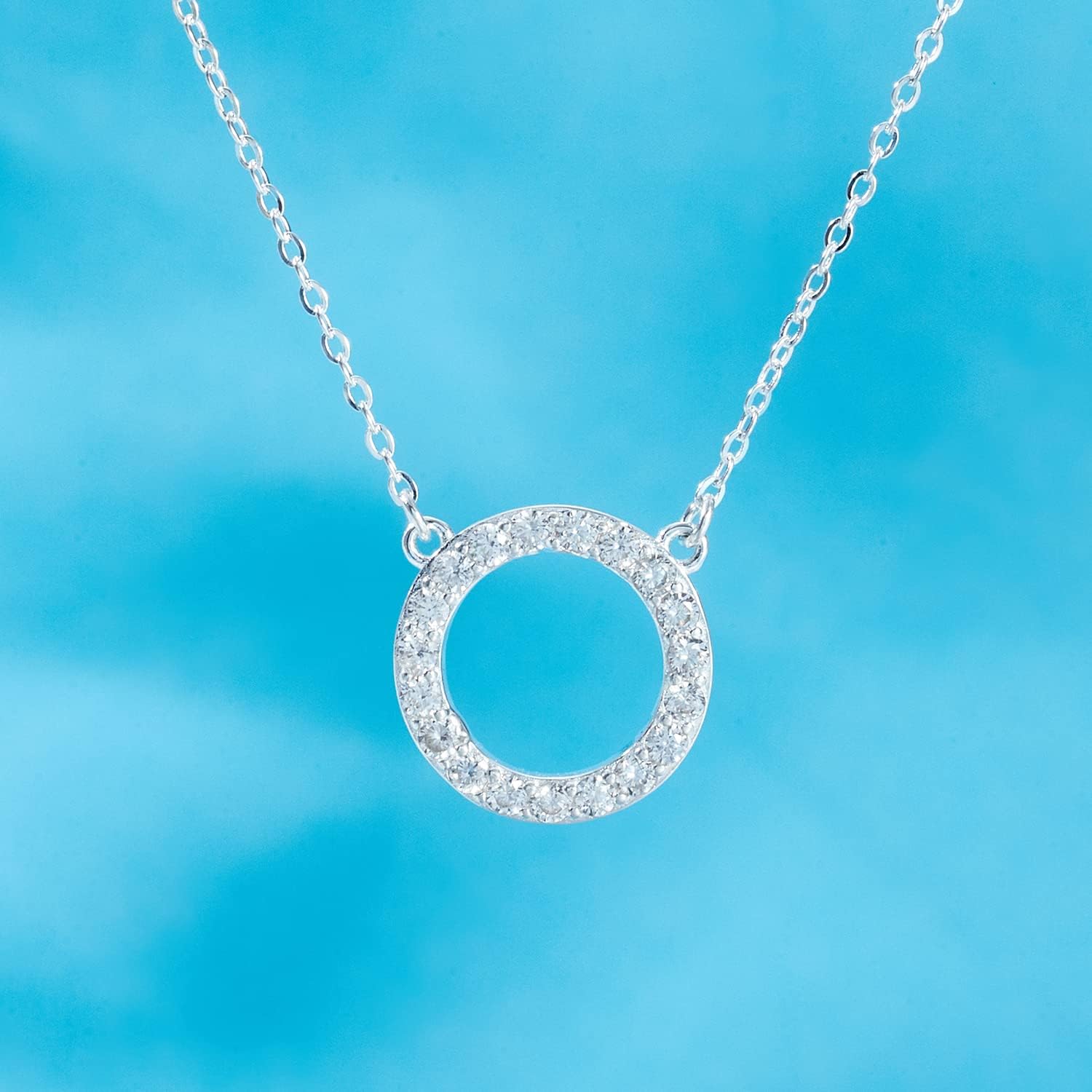 Necklace for Women Sterling Silver Circles Necklace Courage Strength Necklace Warriors Gifts Ideas