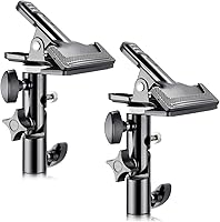 Neewer 2-Pack Heavy Duty Metal Reflector Clamp Holders with 5/8" Light Stand Mount - Studio Photography & Video Essential