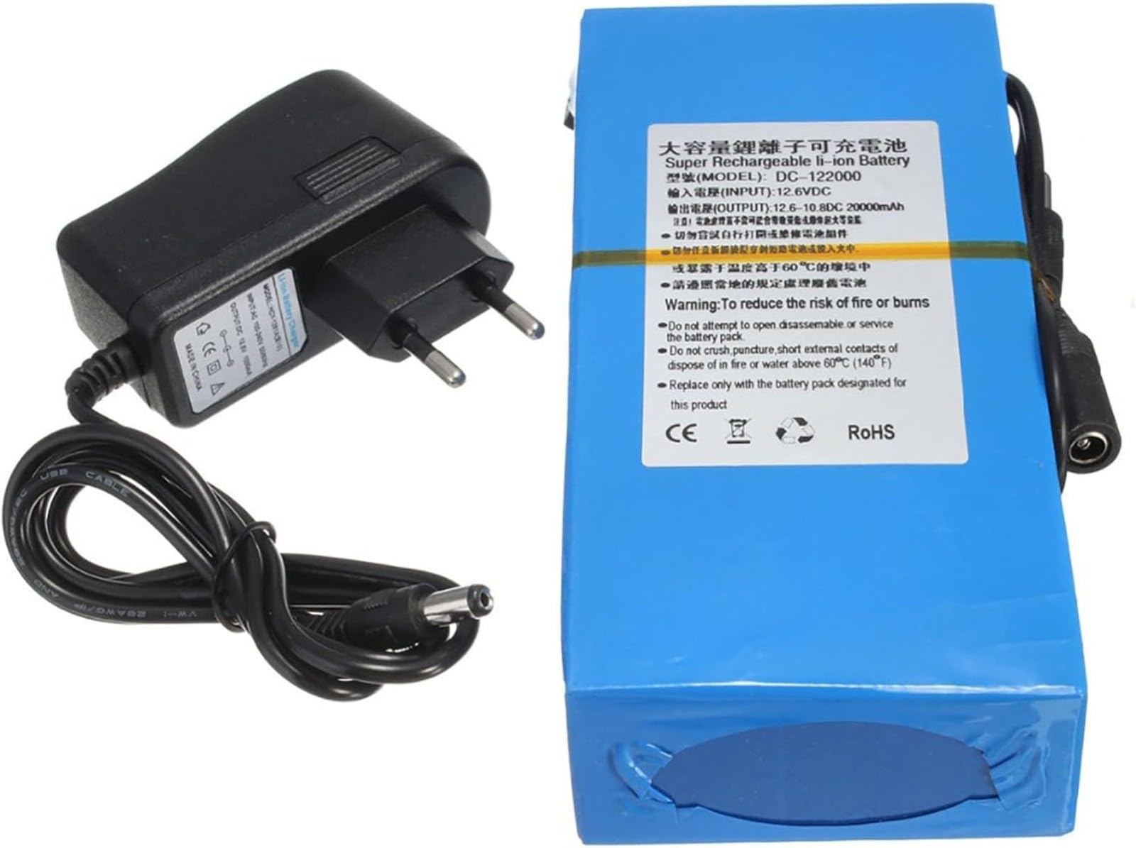 Batteria Al Litio da 12V E 20Ah Batteria CC Ricaricabile Batteria Ai Polimeri di Litio Portatile con Caricabatterie per Alimentazione A 12V Strisce Luminose A LED E Altro Ancora 12V 20000mah
