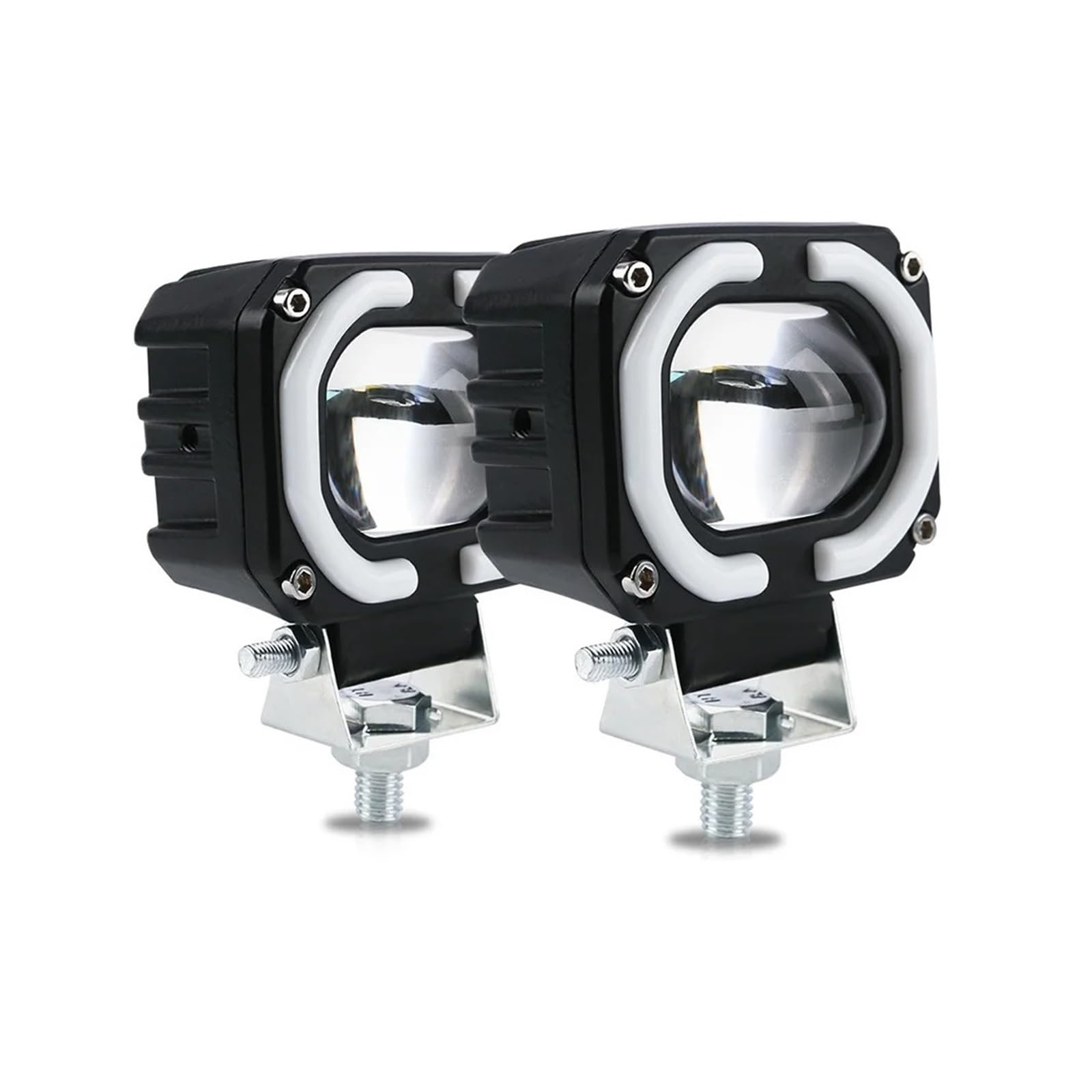 2 Pezzi Fari Fendinebbia Per Moto Per Auto Per Camion Fuoristrada Angel Eyes LED Faretti Portatili Guida Per Barca Faro Del Motociclo(Blue 2pcs)