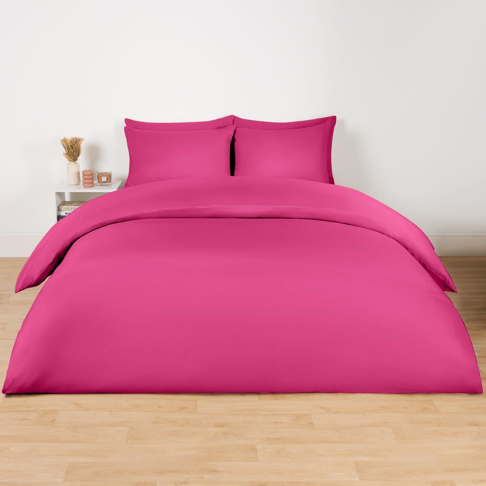 Brentfords Single Duvet Cover Set, Super Soft Microfibre Polyester Plain Dyed Bedding Luxu...