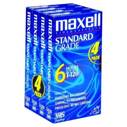 Maxell STD-T-120 4 Pack VHS Tapes