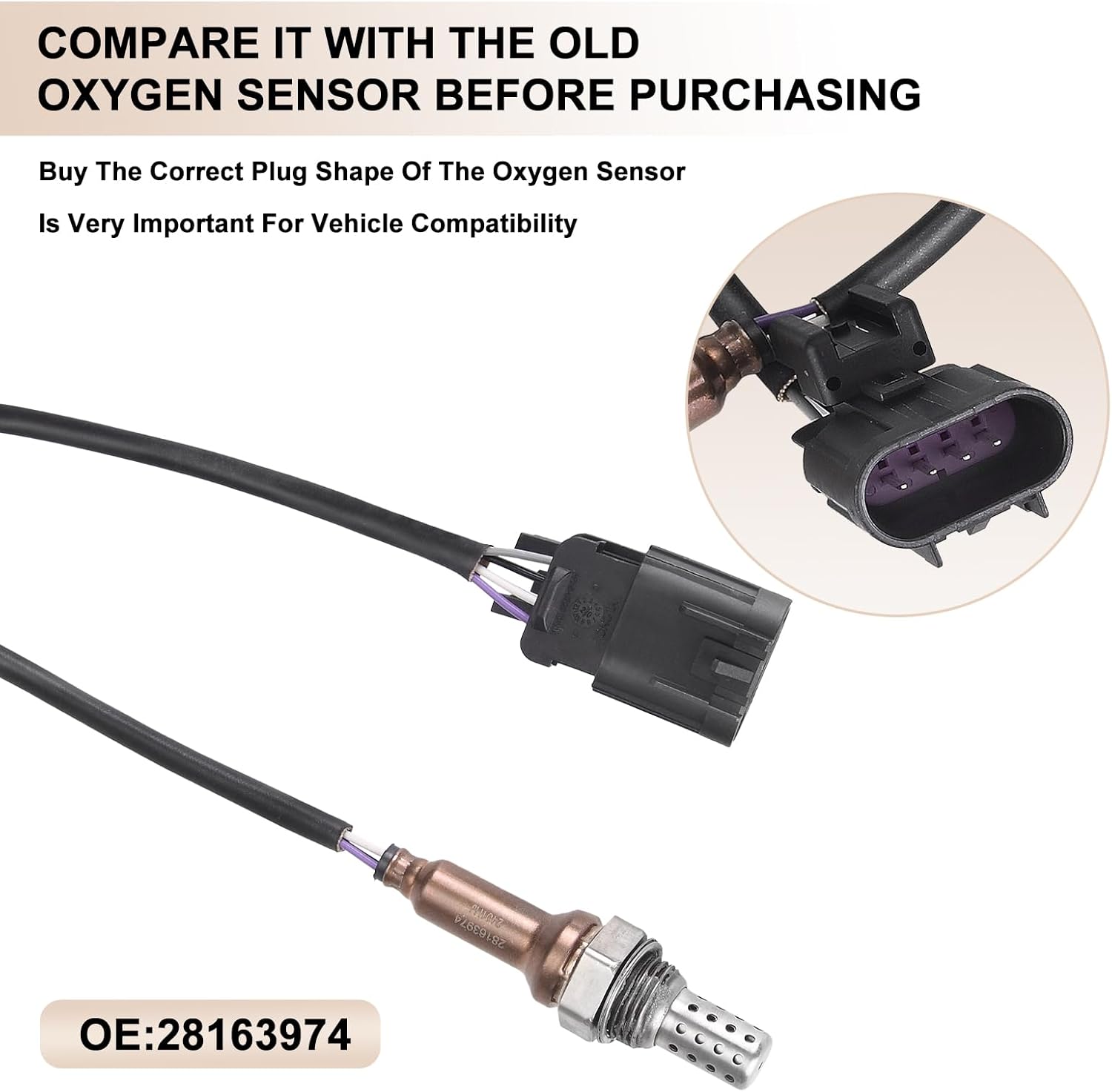 O2 Oxygen Sensor Replacement for Kohler EFI Engines CH18 CH20 CH22 CH23 CH25 CH620 CH640 CH670 CH680 CH730 and More Replaces# 25-418-07-S 264859 28163974