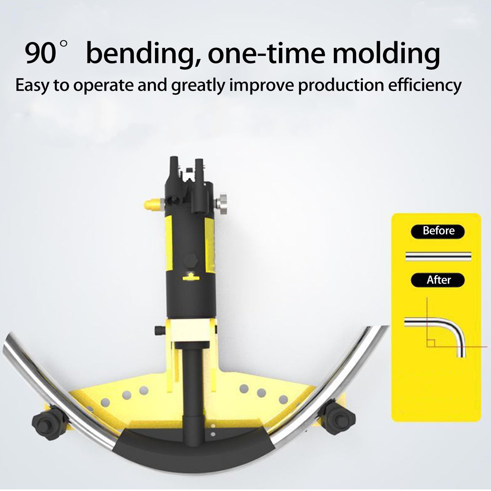 Esta dobladora de Tubos hidráulica Manual, de 6 toneladas con 6 Matrices, es una dobladora de Tubos de Alta Resistencia para Acero, Hierro y Aluminio de 13 a 34 mm.