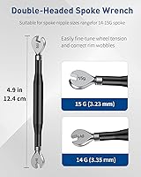 Vista 4 de Pawfly Bike Spoke Wrench Tool Kit, Bicycle Rim Truing Repair Tools Set with Tire Levers, Professional Bike Wheel Rim Correct & Spoke Adjustment