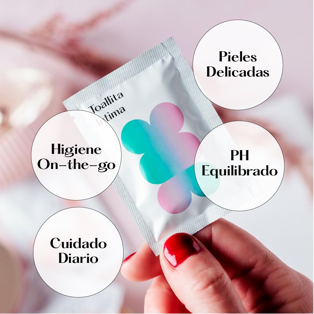 Salviette intime monodose per l'igiene personale, pulizia delicata e fresca, senza risciacquo, con estratto di camomilla e olio di tea tree, senza parabeni, 50 pezzi