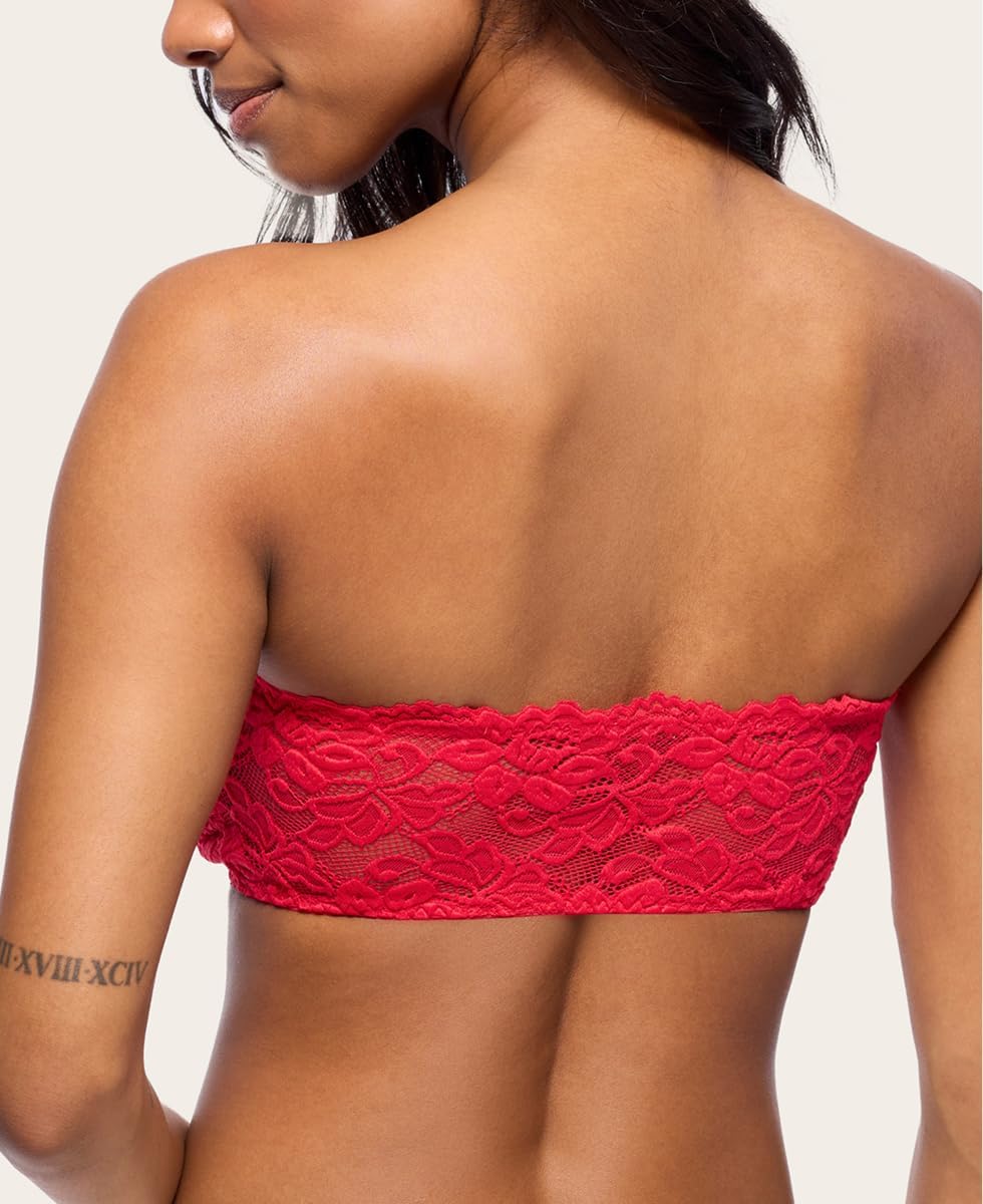 JENNY JEN Women's Amber Bandeau Bra with Adjustable Straps, Unpadded & Unlined Wireless Tube Top Bralette, Everyday Lingerie - Image 2