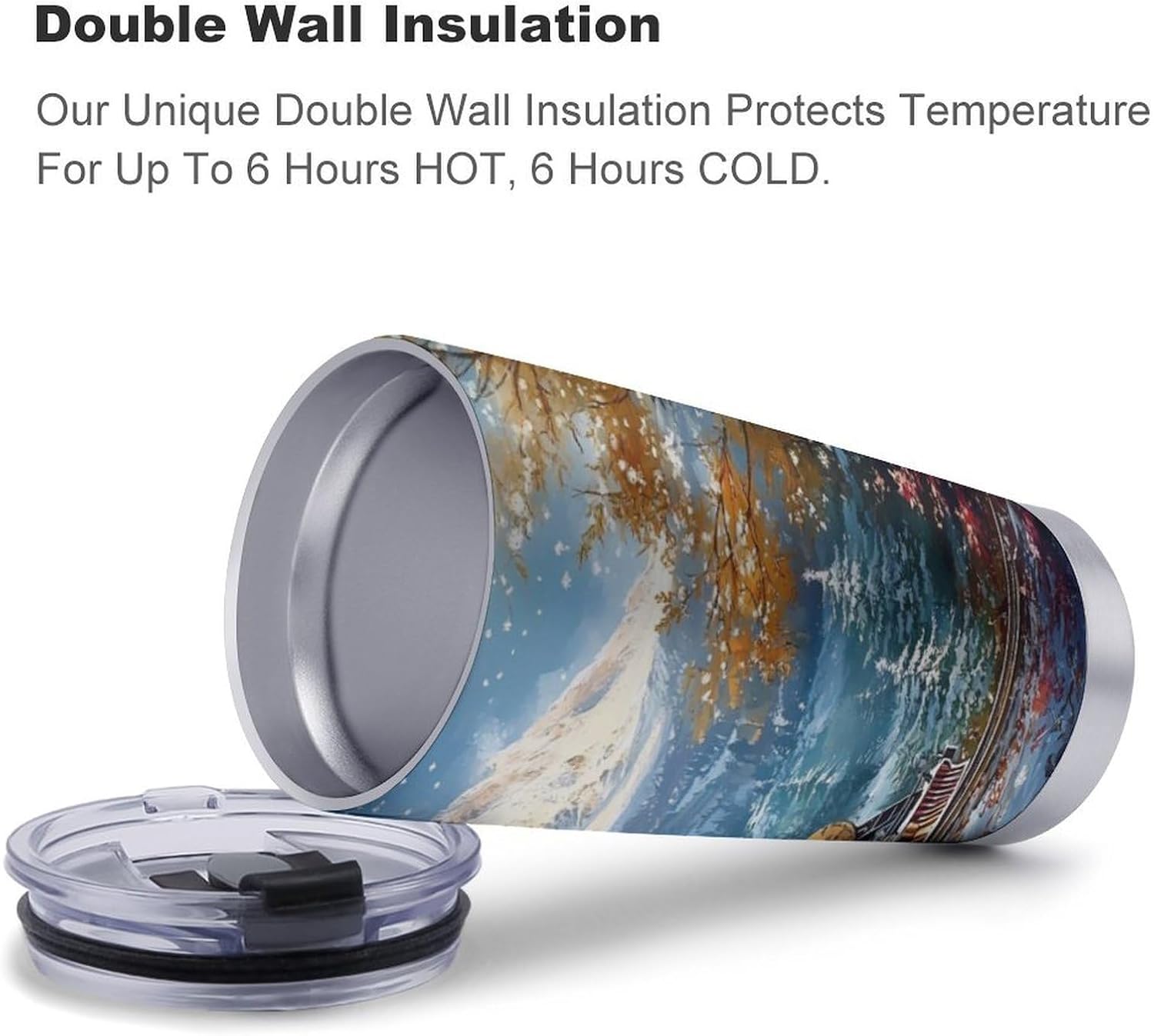 Steam Train Old Engine Travel Coffee Mug Stainless Steel Insulated Tumbler Water Bottle Tea Cup for Home Office