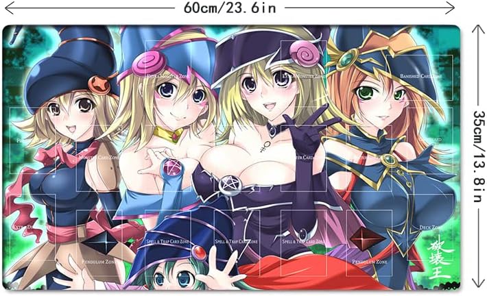Miniatura 5 de Alfombra de juego Mlikemat Dark Magician Girl TCG CCG OCG Juego de cartas coleccionables con zonas + bolsa gratis (ZD014-05-A)