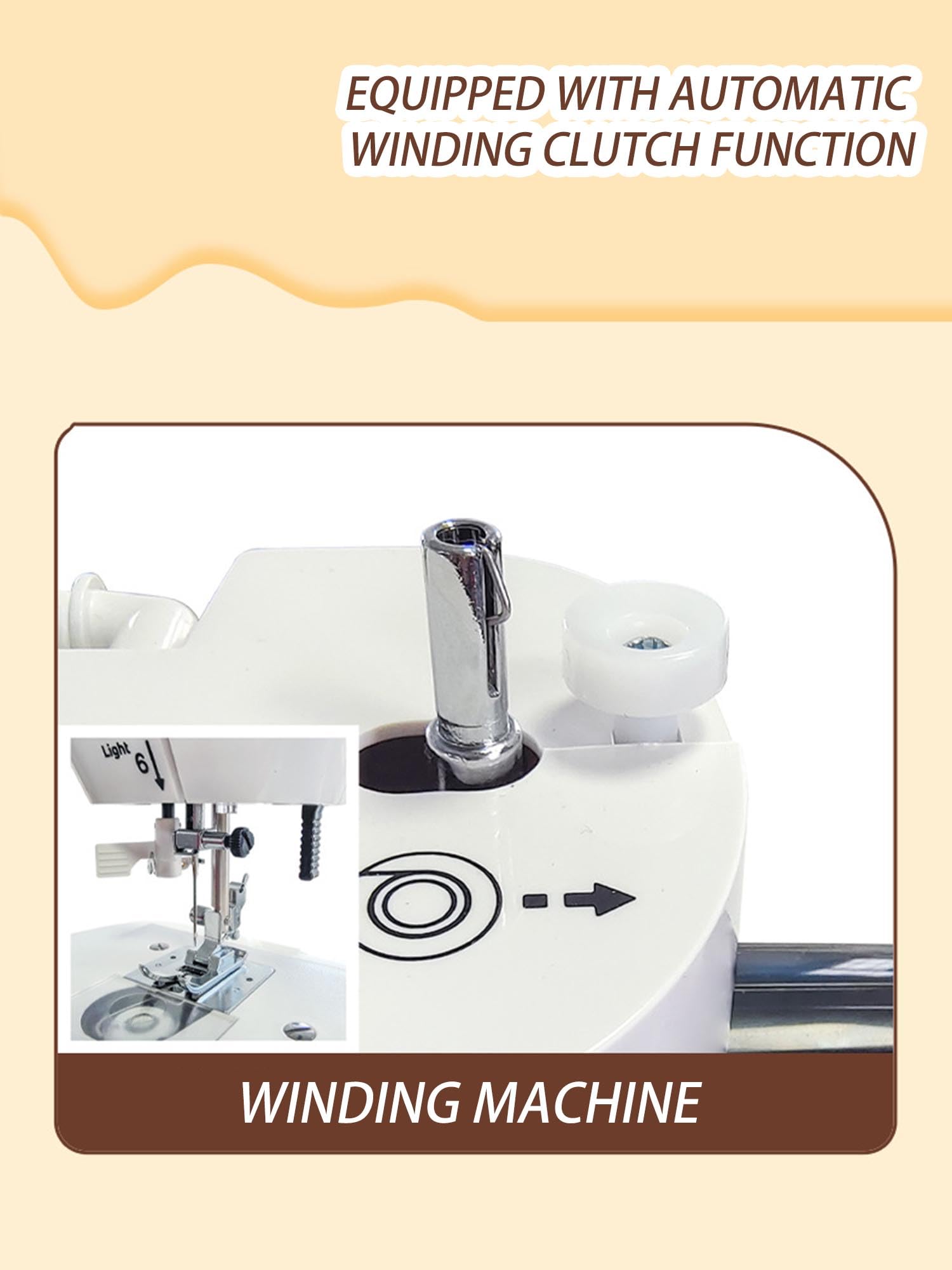 Elektrische Handwerks-Reparaturmaschine, 10 Stichmuster, LED-Beleuchtung, automatisches Aufziehen und Lösen, kann 6 Schichten Denim für Heimwerker und Frauen nähen