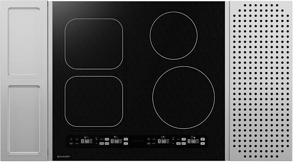 Sharp SCH2443GB 24 in. 4 Burner Induction Cooktop with Bridge Zone