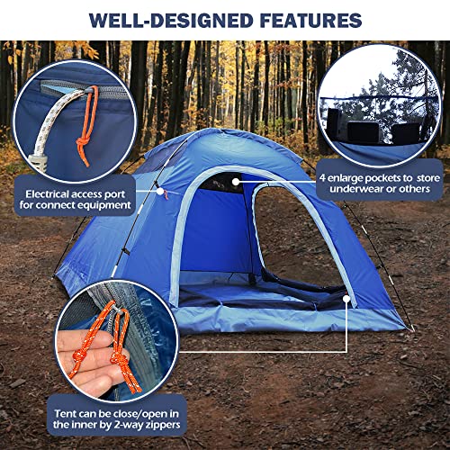 Carpa pequeña tipo cúpula para 3 personas, impermeable miniatura 4
