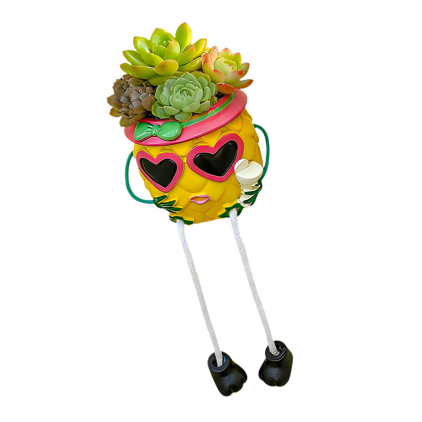 Piceioep Stylish Pineapples Hanging Planter Playfulness Small Pineapples Planter Suitable for Plant Lovers and Gift Giving Small Themed Flower Holder