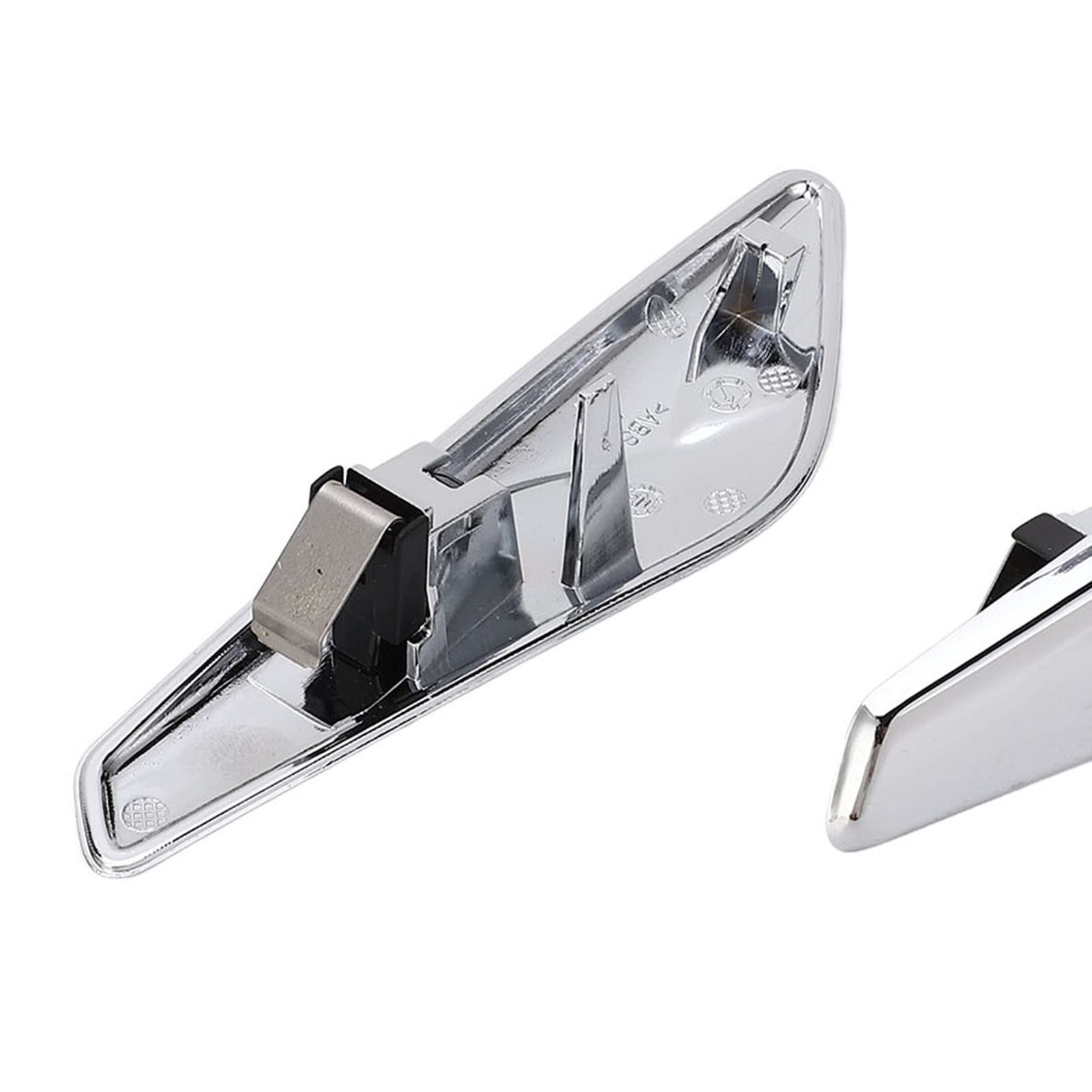 KIMISS Side Chrome Trim Finisher Marker, 2PCS Front Chrome Finisher 51117338569 Remplacement pour X3 X4 F25 F26 2013‑2017