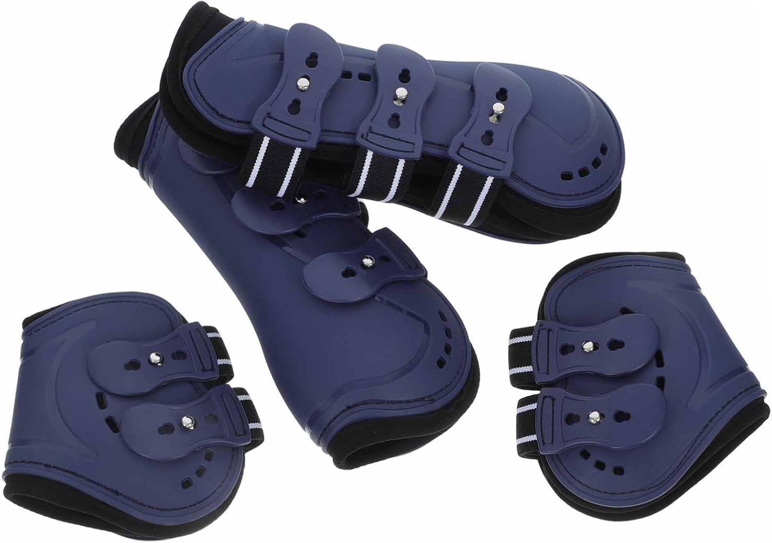 Milisten 4pcs Protective Boots Tendon Protectors for Front Rear Legs Pu Material for Jumping Training