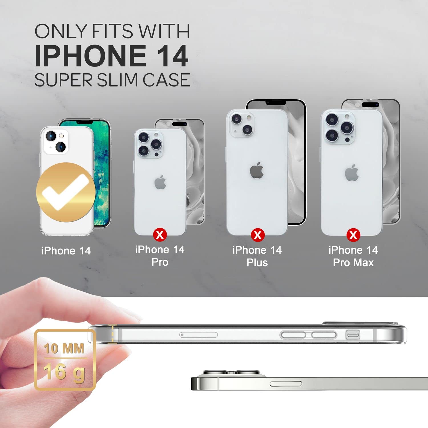 NALIA Chiaro Cover compatibile con iPhone 14 Custodia, Trasparente Anti