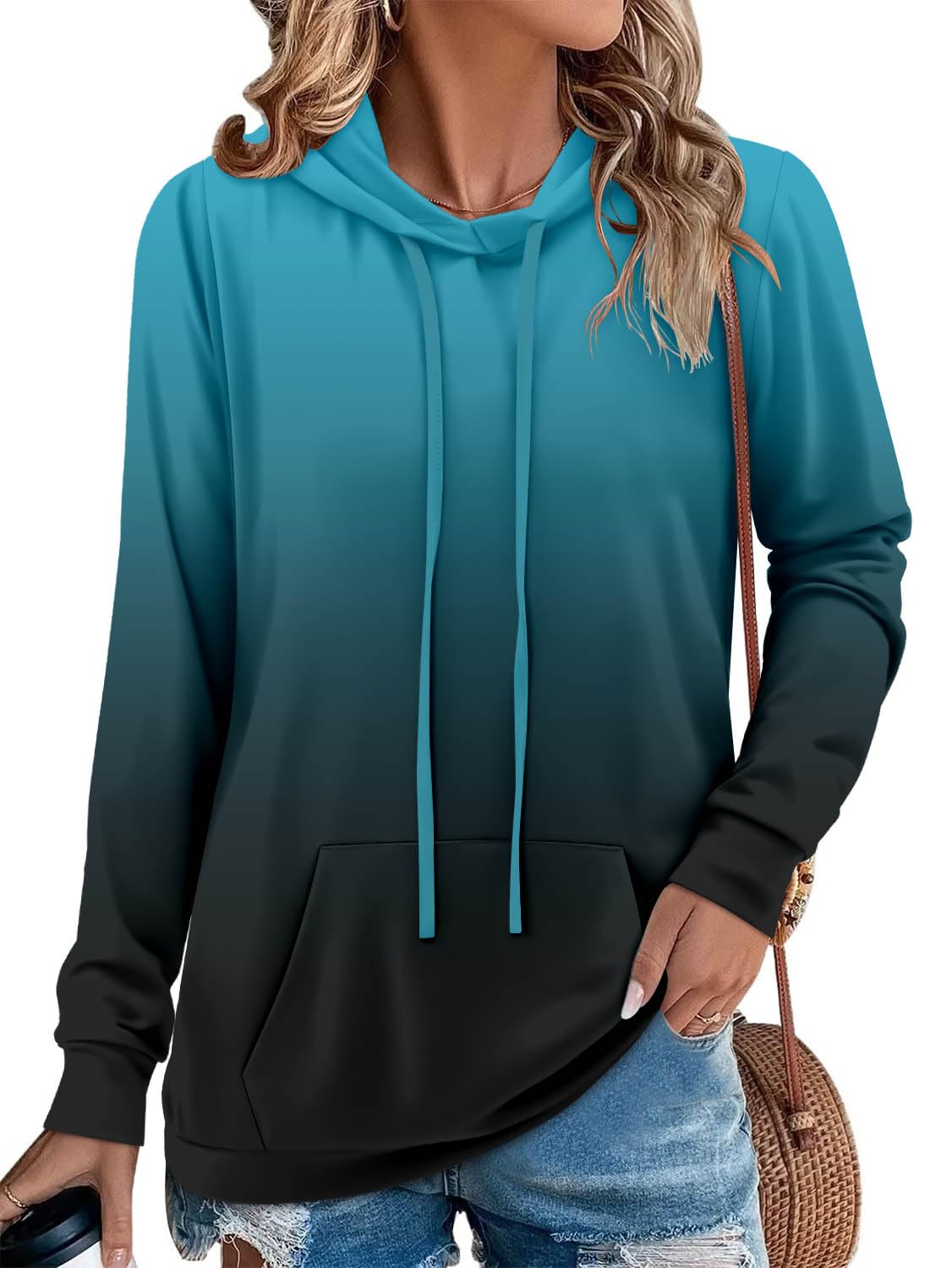 Angerella Long Sleeve Hoodies for Women Pullover Hooded Sweatshirts