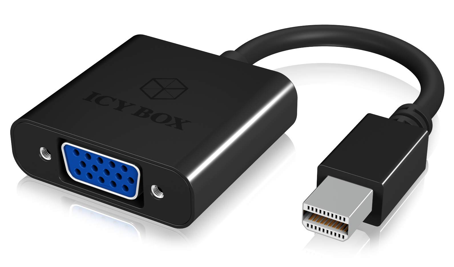 IcyBox IB-AC539 Mini DisplayPort to VGA Adapter Black