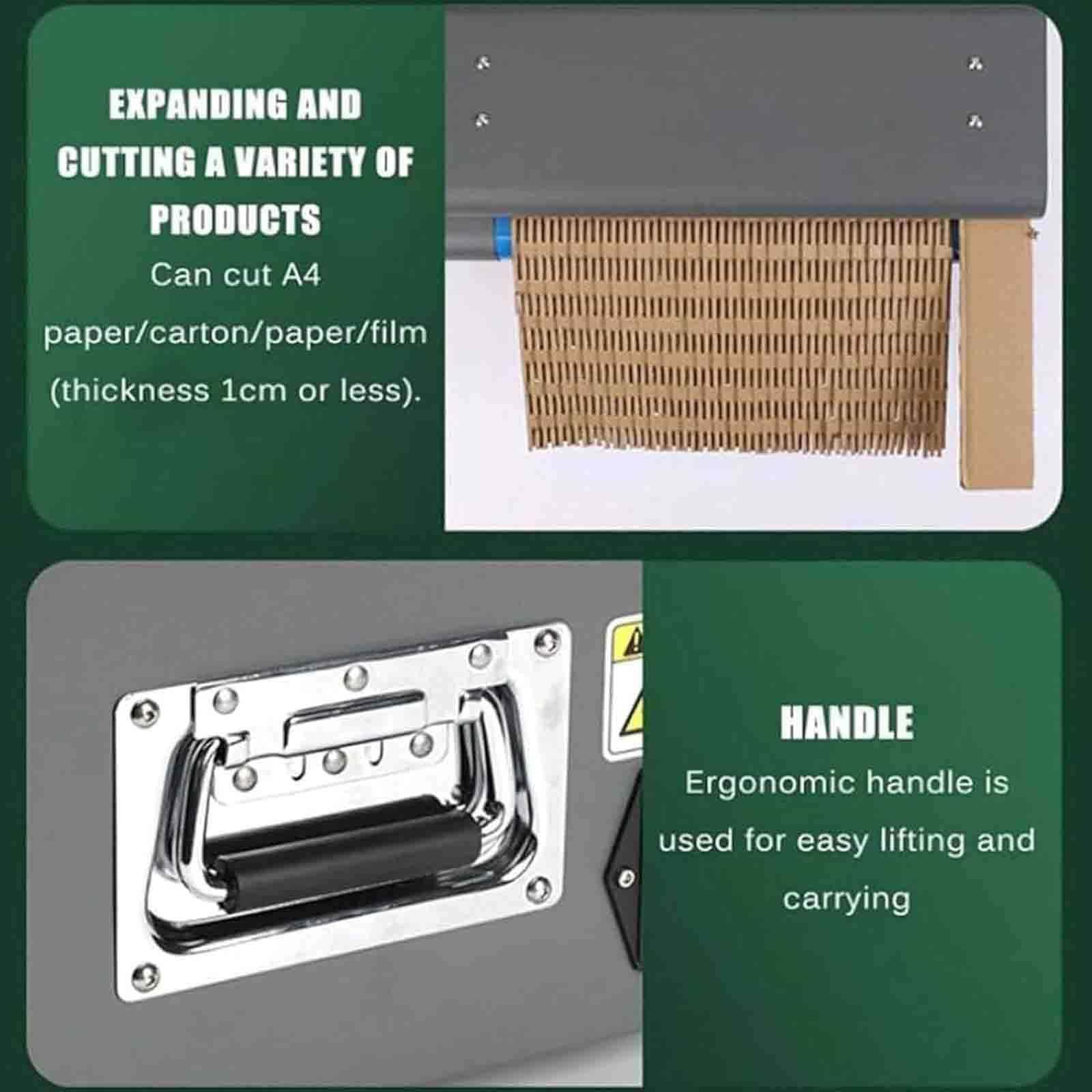 Trituradora de cartón, fabricante de papel de embalaje de panal, 325 mm de ancho, 6 mm de grosor de corte, máquina de reciclaje de cartón de residuos para embalaje ecológico