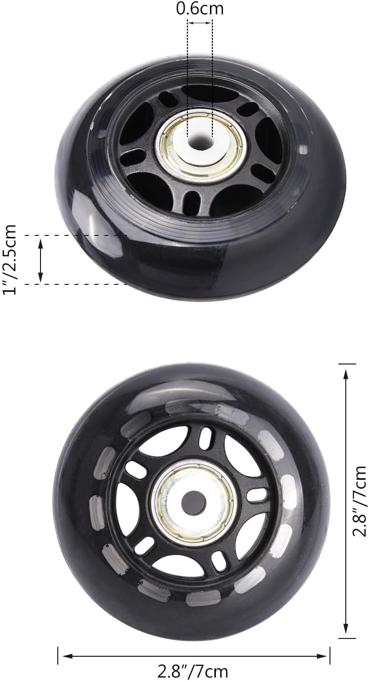 Amazon.co.jp: 70mm 82A 76mm 84A ローラーブレードホイール 8個