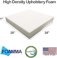 Vista 11 de Foamma 2" x 20" x 24" High Density Upholstery Foam, Chair Cushion Square Foam for Dining Chairs, Wheelchair Seat Cushion Replacement