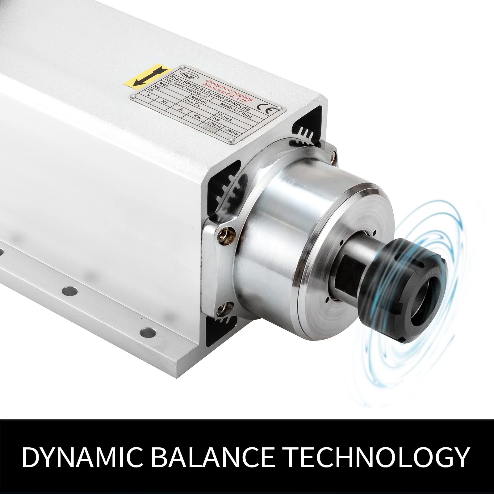 CNC Spindle CNC Motor 220V 7.5KW 7500W Square Air Cooled Spindle Motor P4 Grade Ceramic 4 Bearings ER32 18000RPM 300HZ for CNC Router Machine