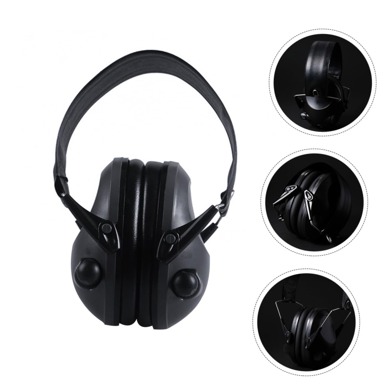 Casque Antibruit Électronique de Tir Noir Abs 21 Db, Bandeau Ajustable